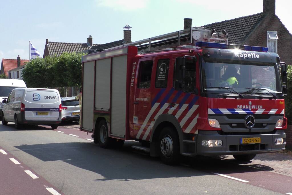 Gaslekkage ontstaan naast woning