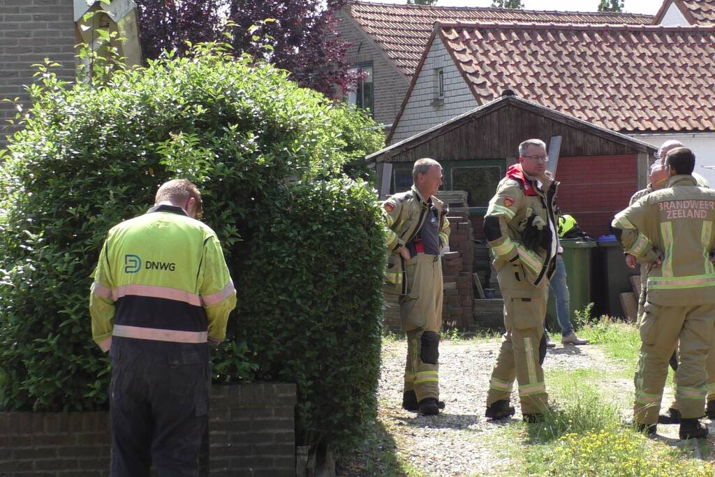 Gaslekkage ontstaan naast woning