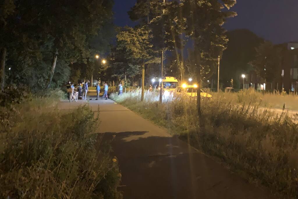 Fietser komt ten valen raakt gewond