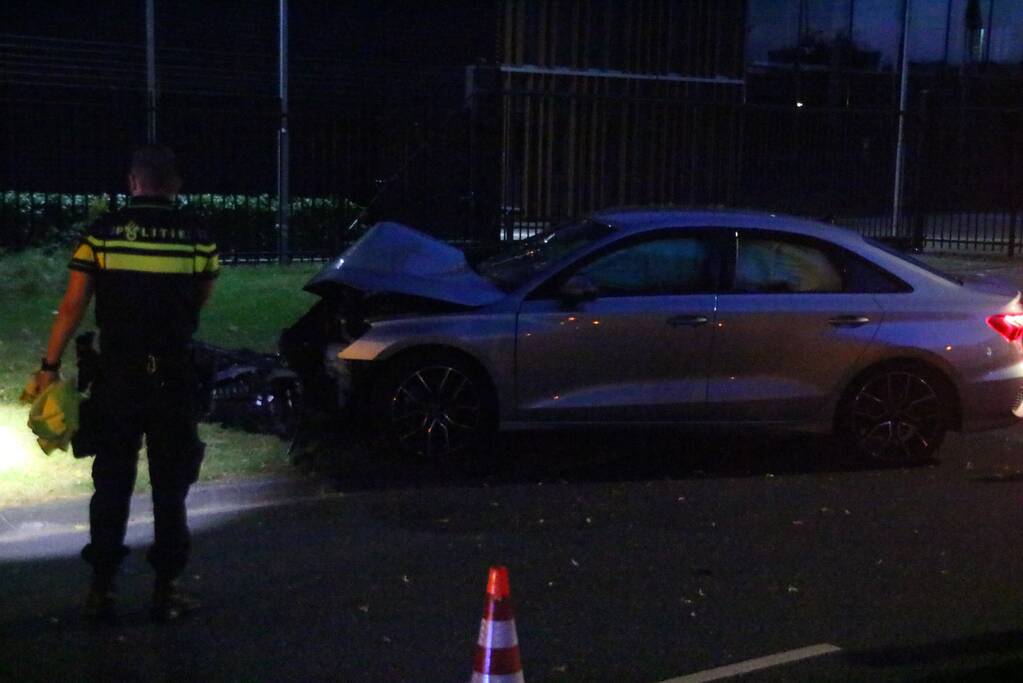 Auto in de kreukels bij eenzijdige aanrijding