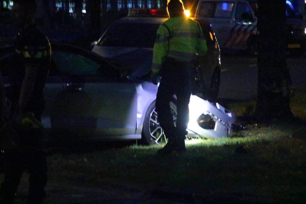 Auto in de kreukels bij eenzijdige aanrijding