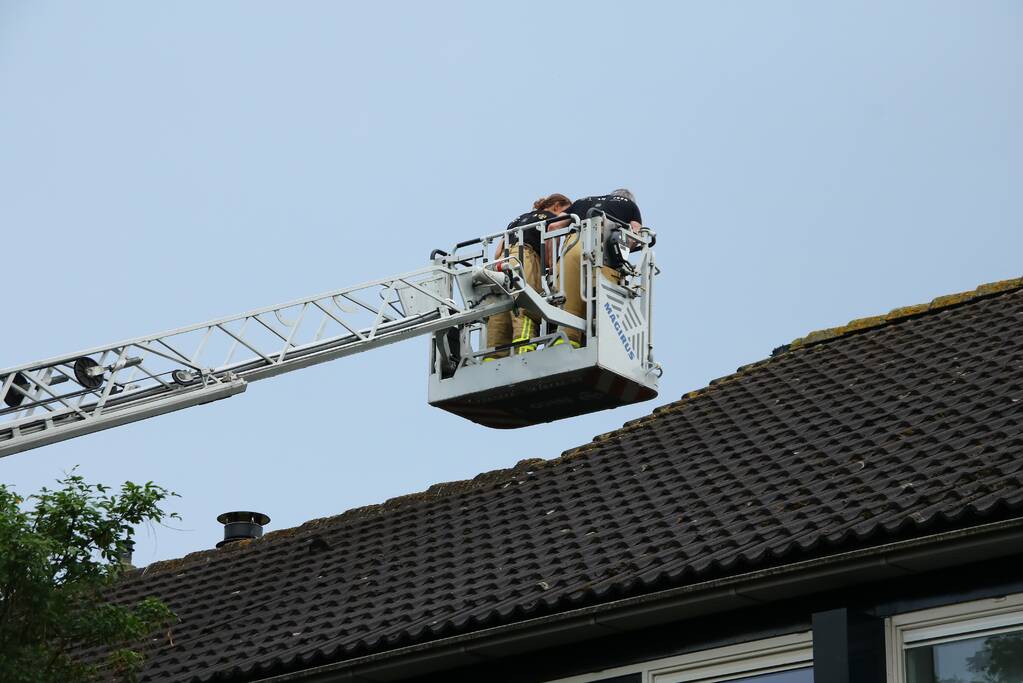 Schade na blikseminslag in woning
