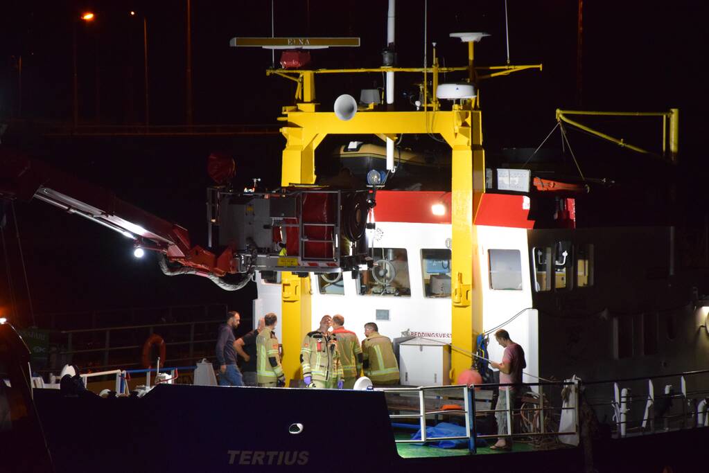 Traumahelikopter voor zwaargewonde op schip