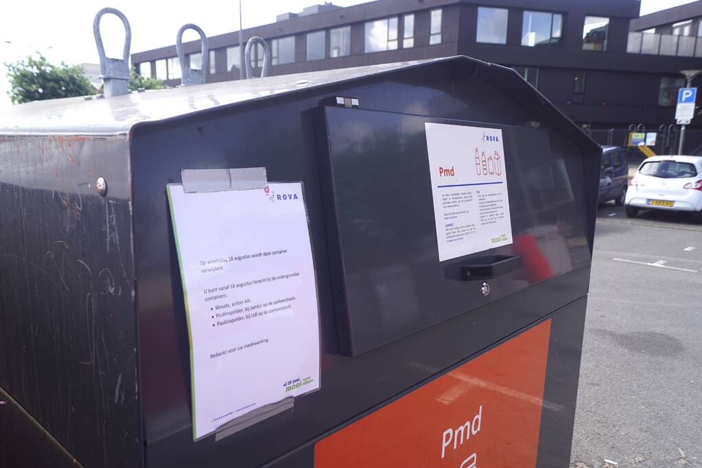 Overlastgevende containers in centrum van Vathorst worden verwijderd