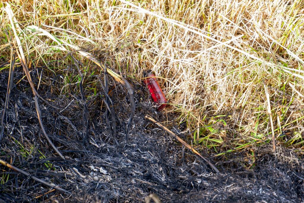 Brand in gemaaid gras