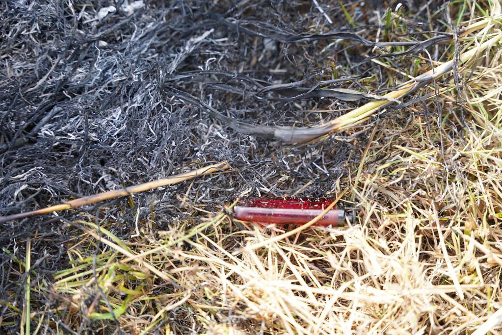 Brand in gemaaid gras