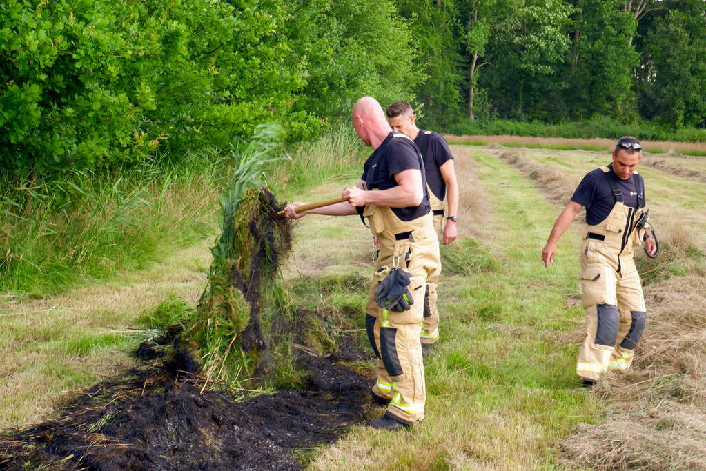 Brand in gemaaid gras