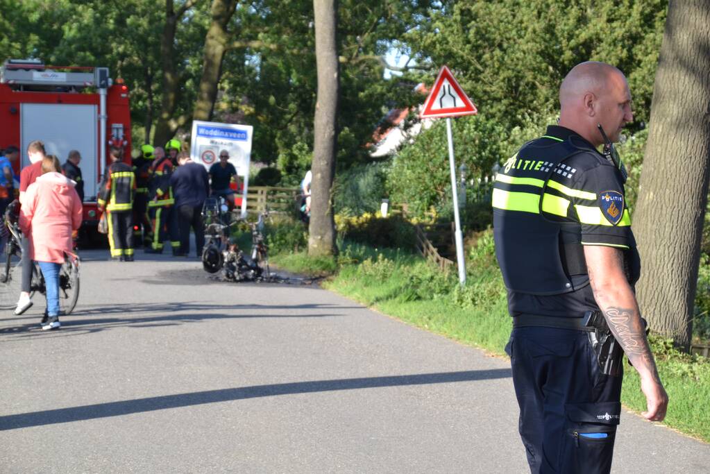 Scooter gaat in vlammen op