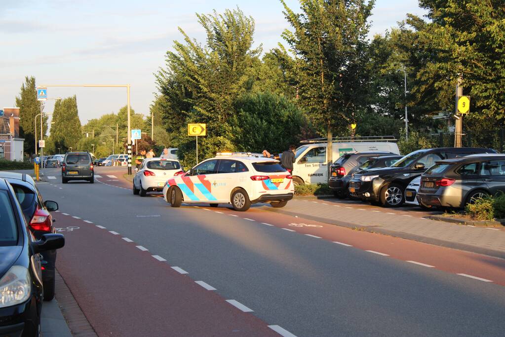 Fietser gewond bij botsing met auto