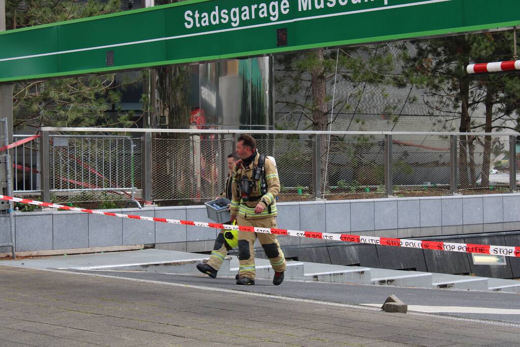 Brand in parkeergarage Museumpark