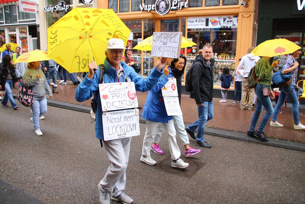 Demonstratie over coronamaatregelen verloopt gemoedelijk