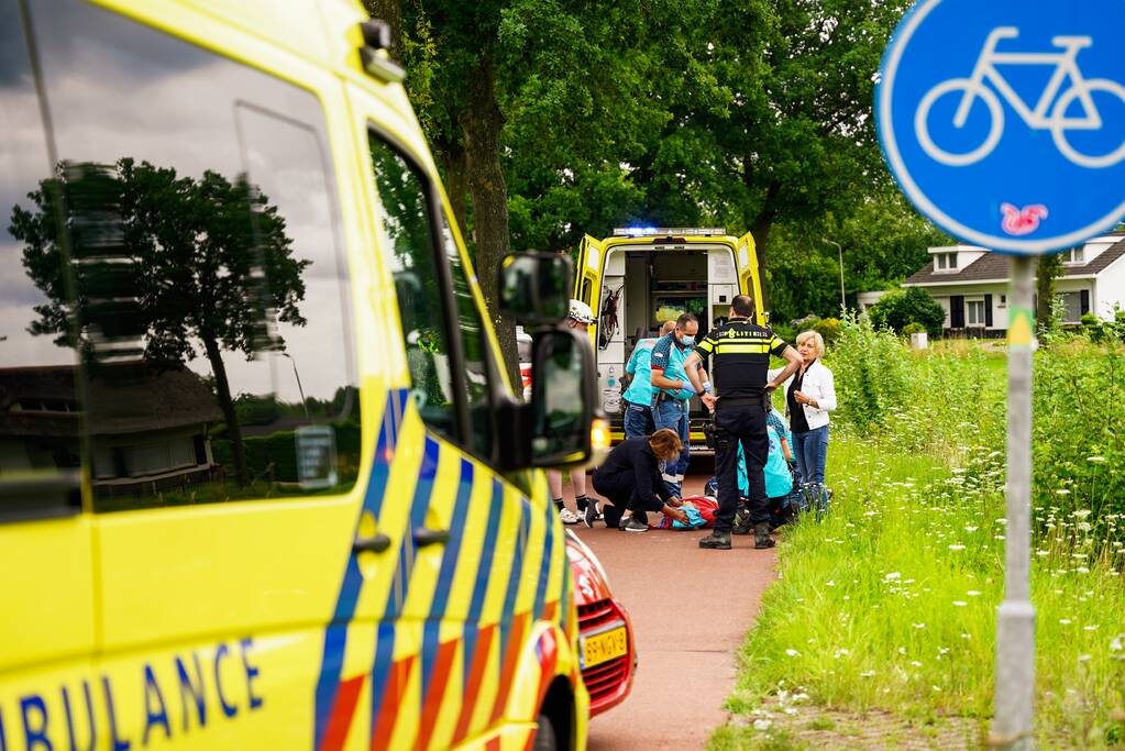 Fietser raakt gewond bij botsing met andere fietser