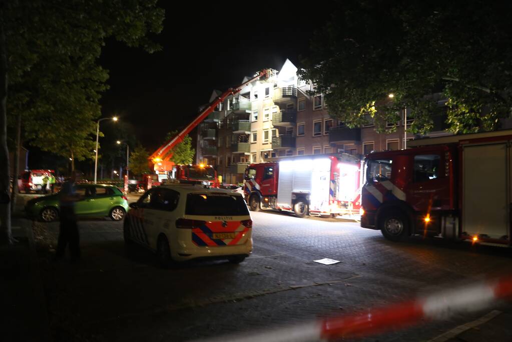 Grote brand in flatgebouw