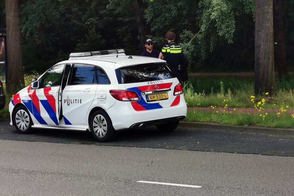 Autobrand op snelweg, inzittenden gevlucht