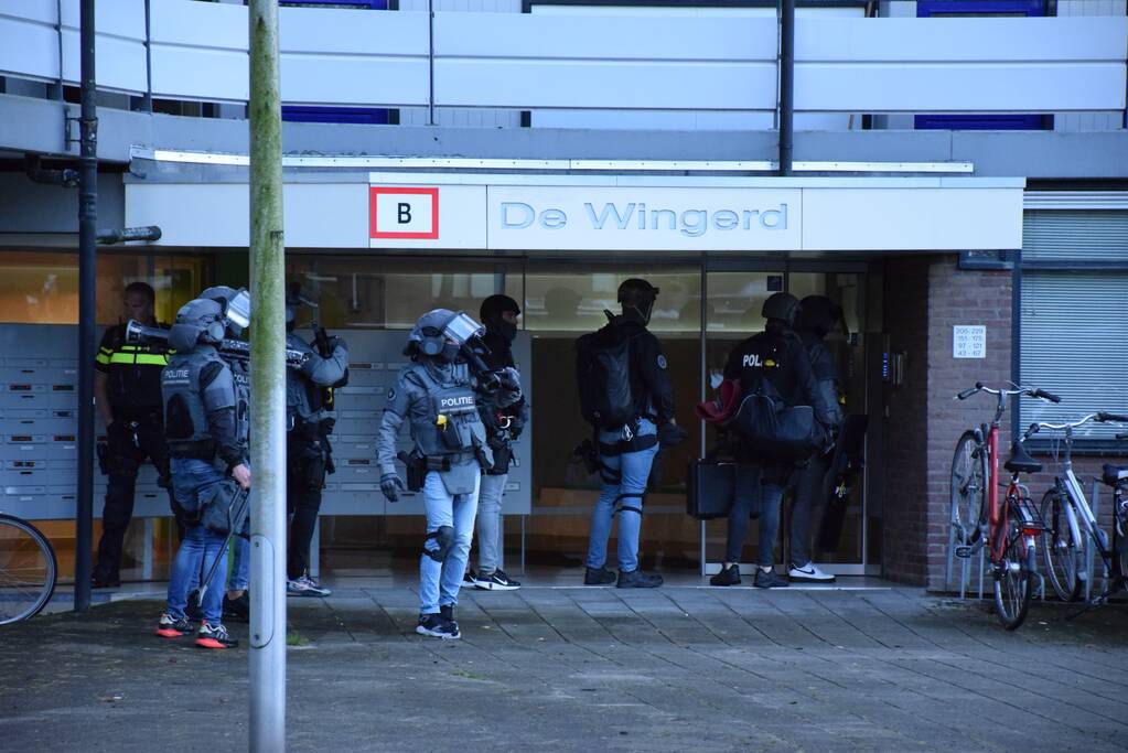 Persoon aangehouden door arrestatieteam
