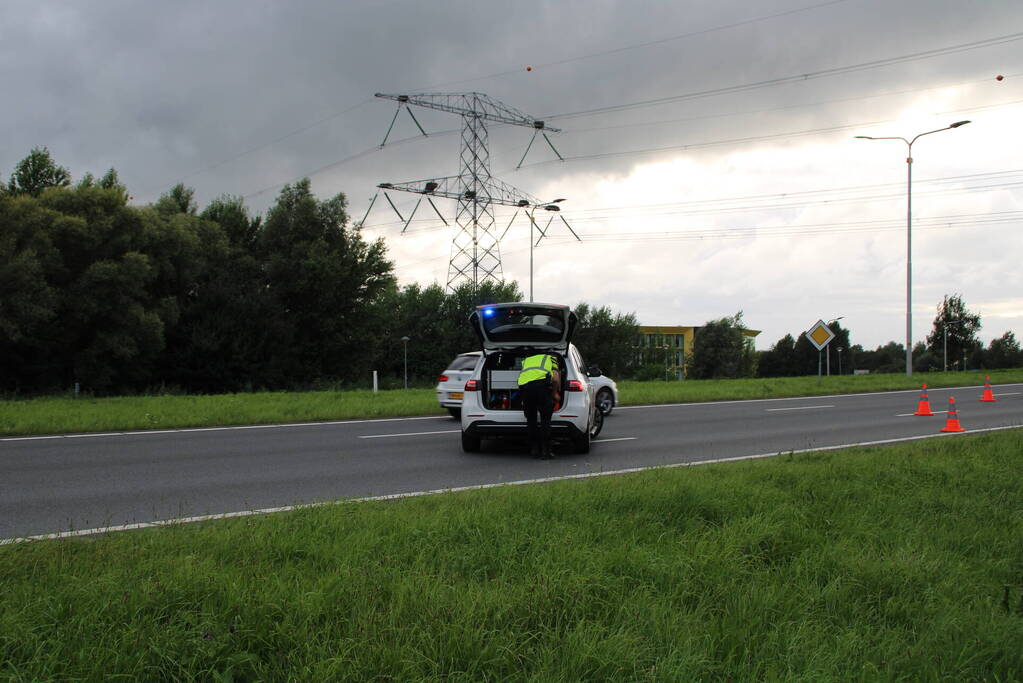 Motorrijder gaat onderuit