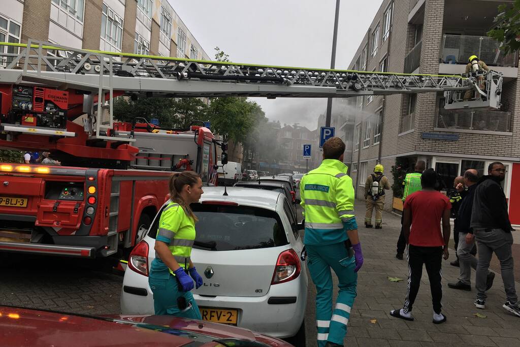 Brand in woning op eerste verdieping