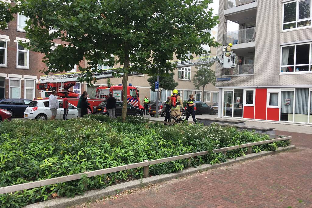 Brand in woning op eerste verdieping