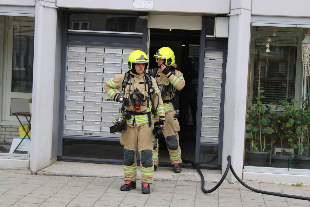 Brand in woning op eerste verdieping