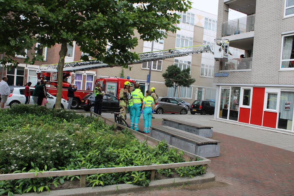 Brand in woning op eerste verdieping