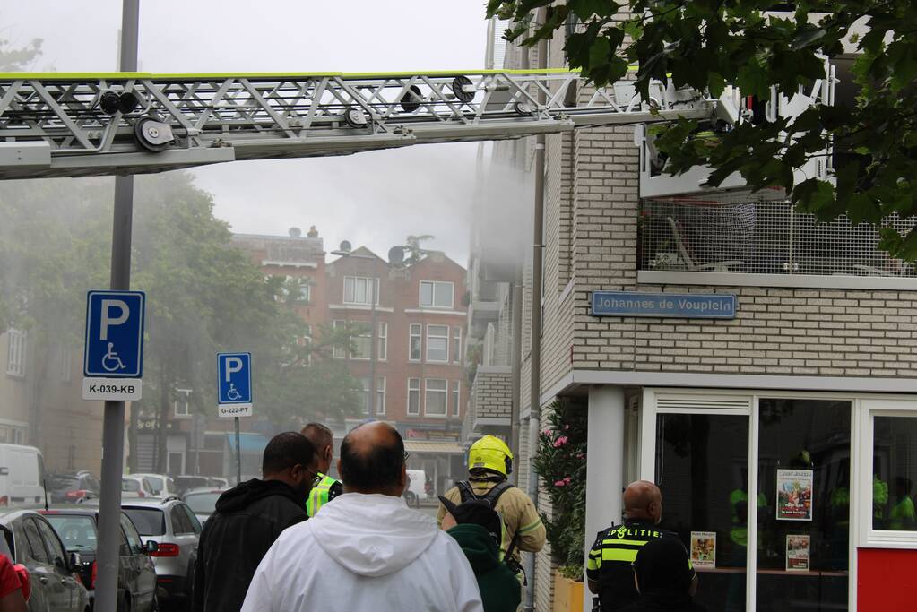 Brand in woning op eerste verdieping