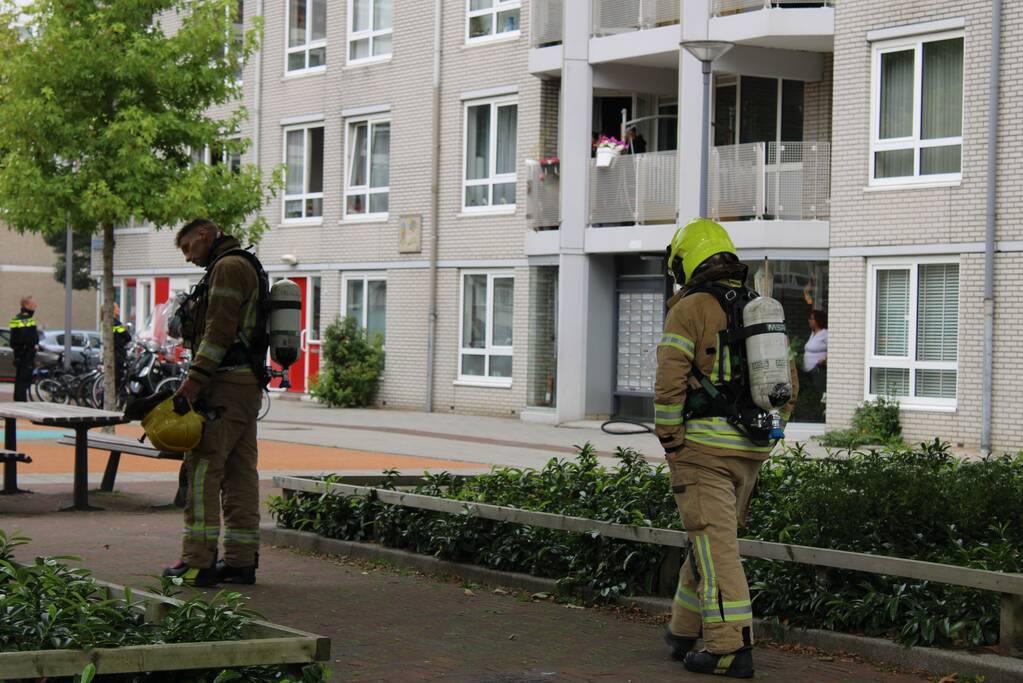 Brand in woning op eerste verdieping