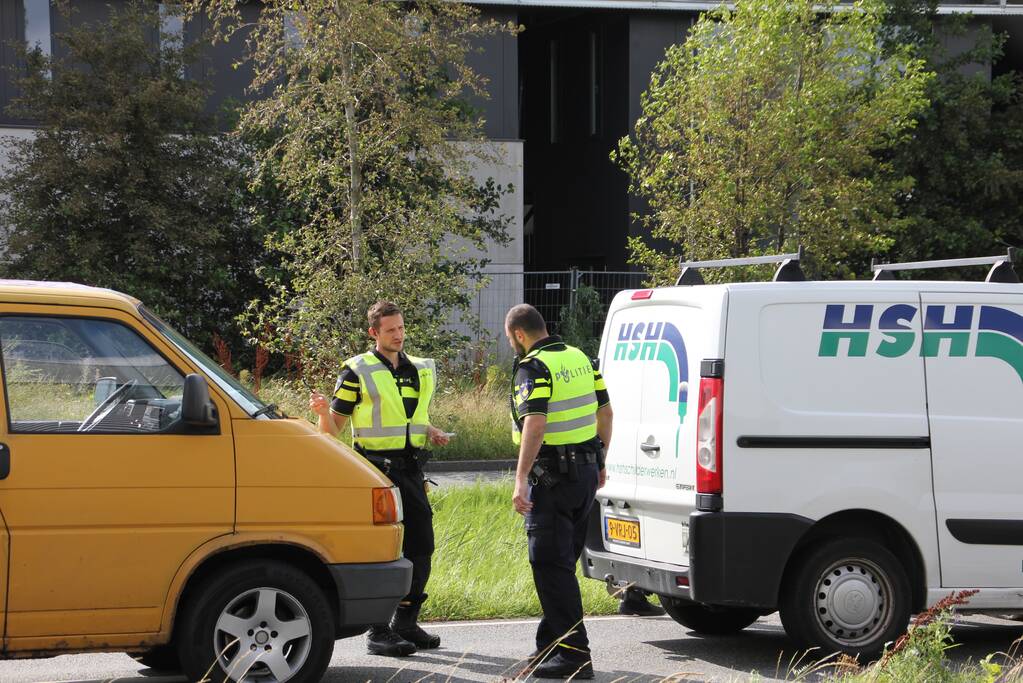 Kettingbotsing tussen vier bestelbussen