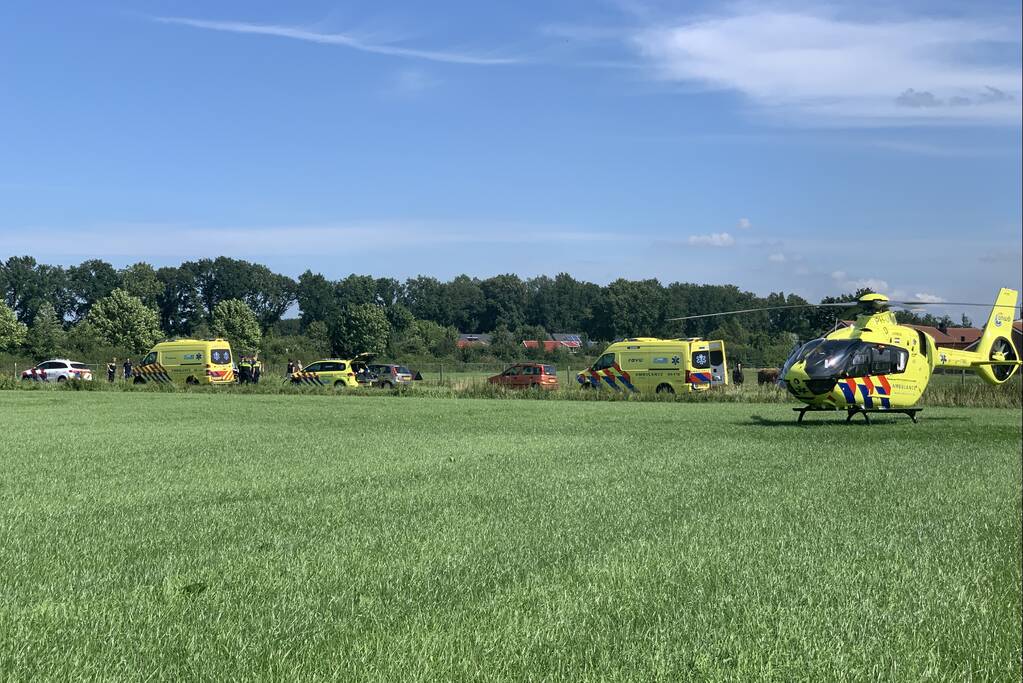Traumahelikopter ingezet voor ernstig ongeval met fiets