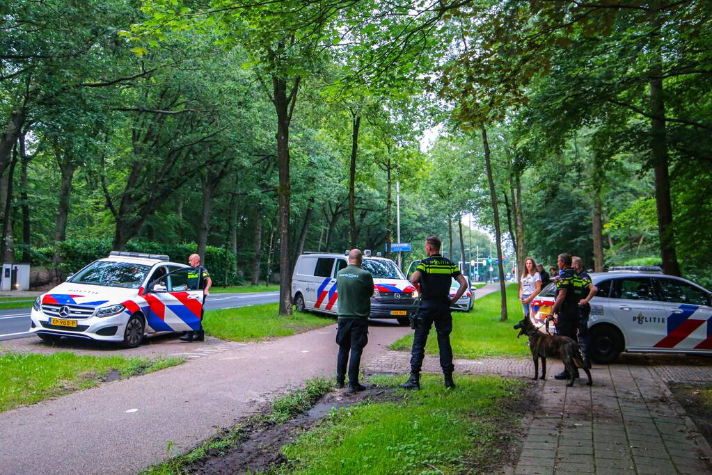 Persoon aangehouden in bosgebied