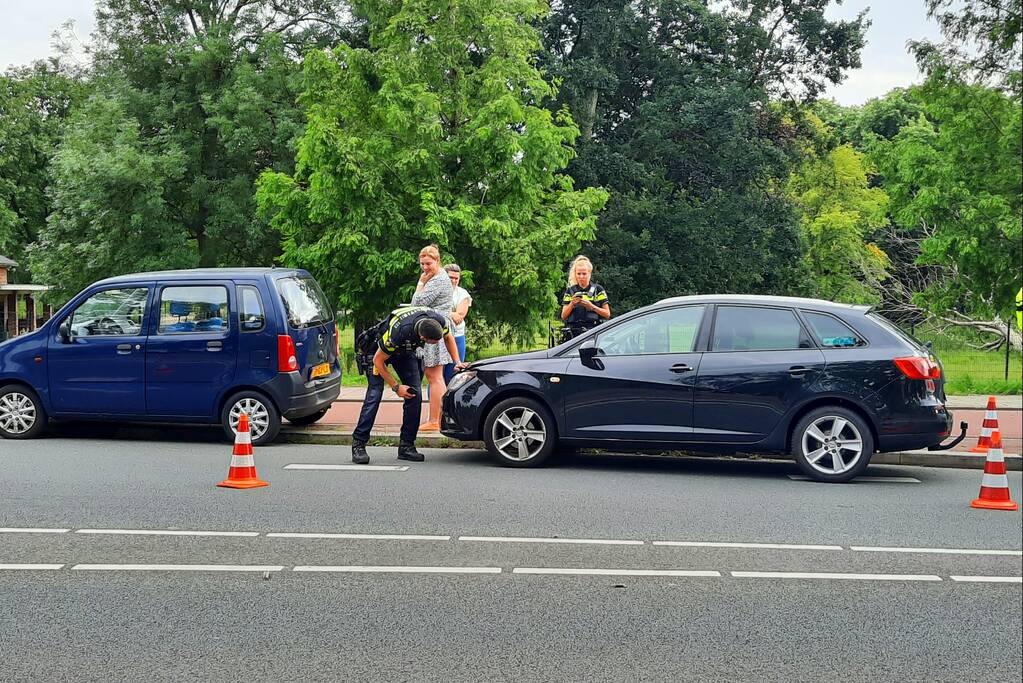 Een gewonde bij kop-staart aanrijding