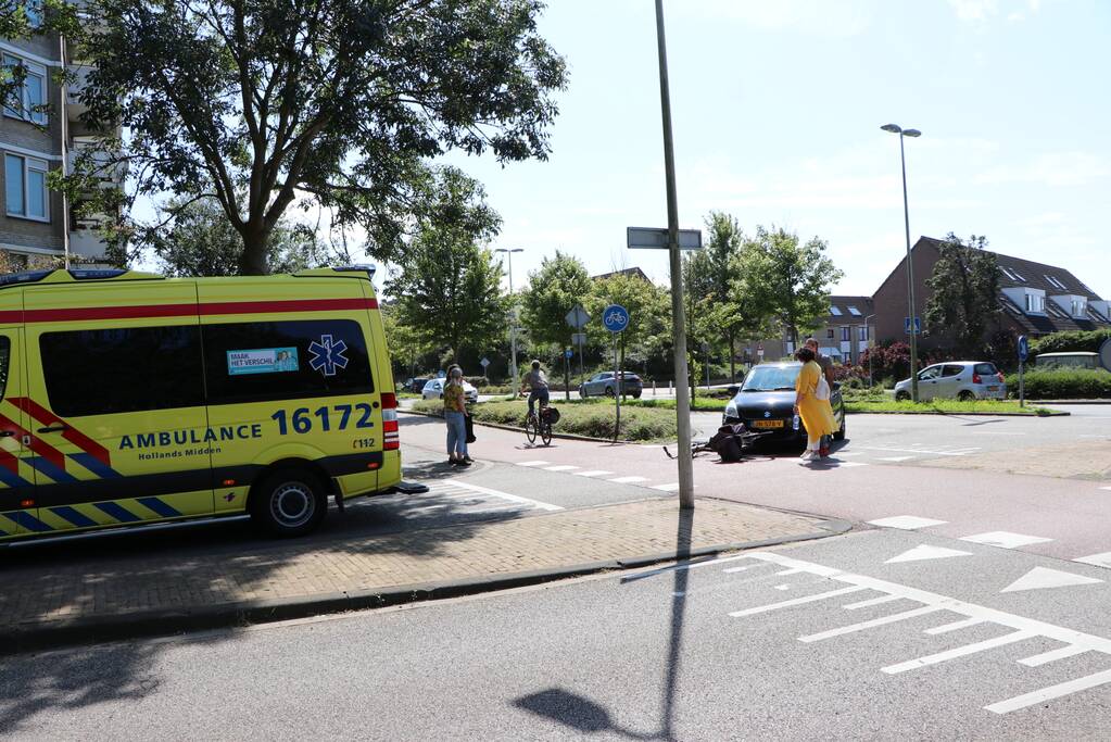 Overstekende fietser aangereden op fietspad