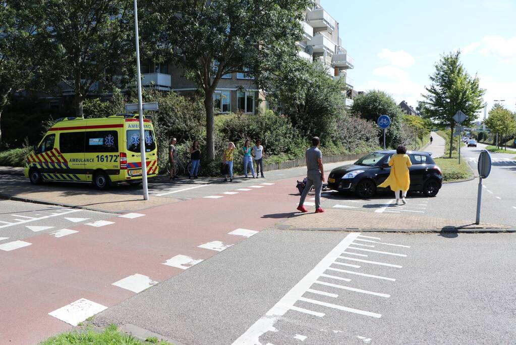 Overstekende fietser aangereden op fietspad
