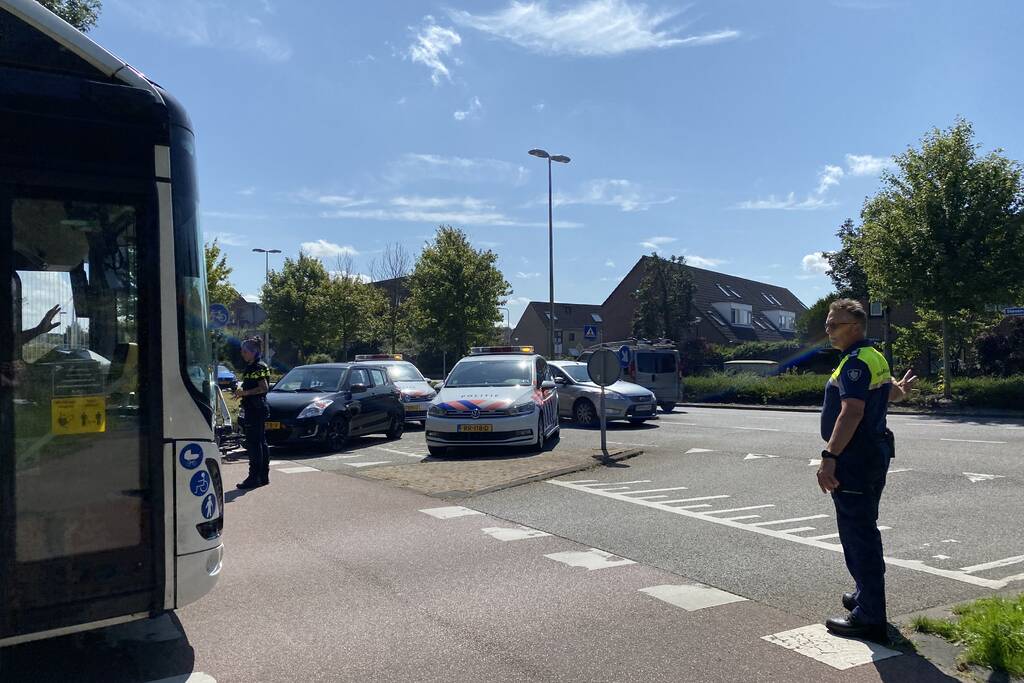 Overstekende fietser aangereden op fietspad