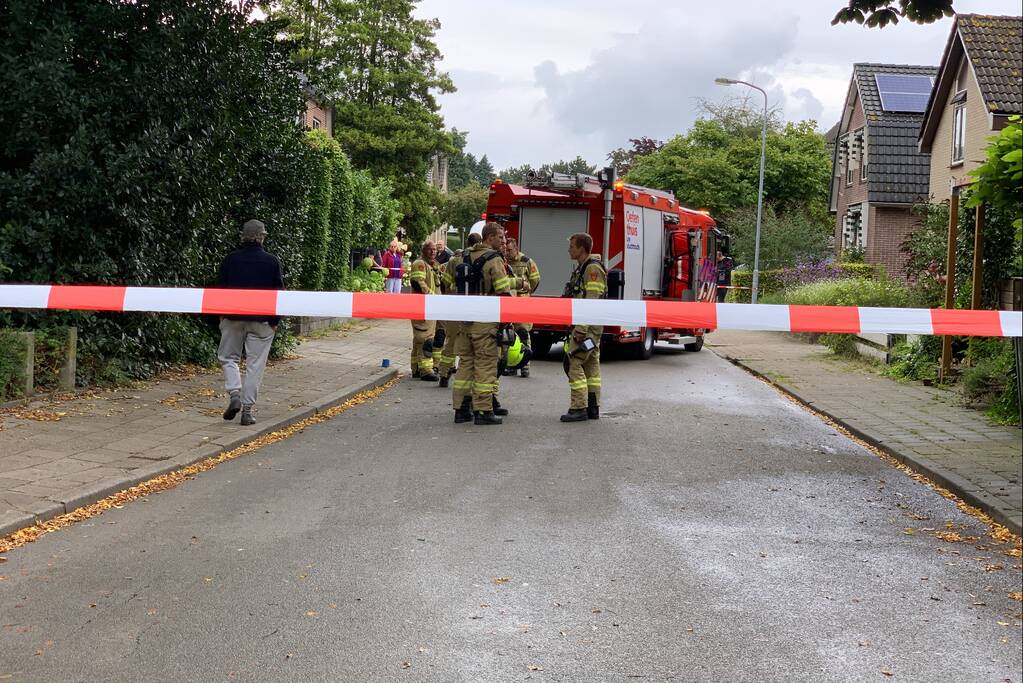 Weg afgesloten na gaslekkage