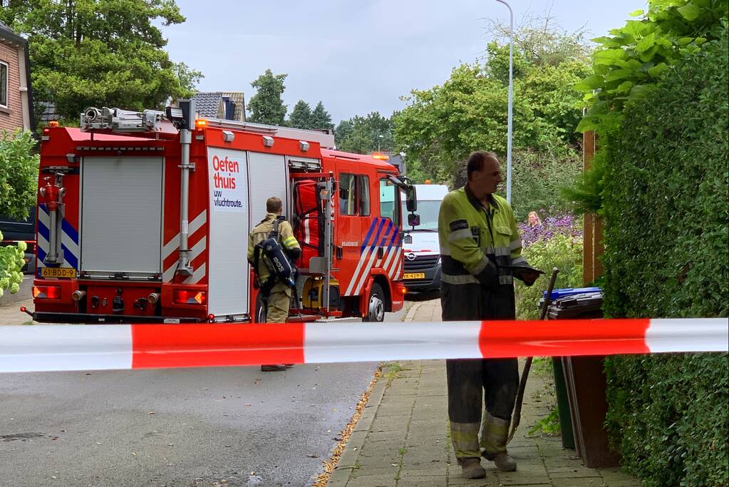Weg afgesloten na gaslekkage