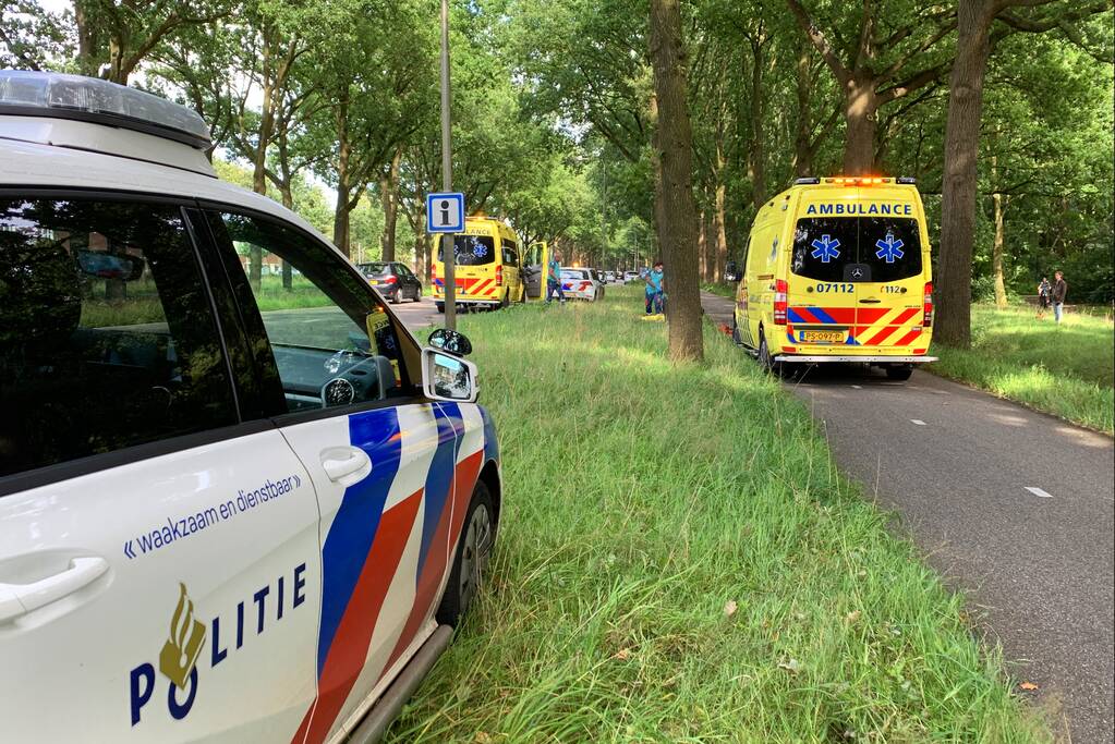 Voetganger en fietser botsen op fietspad