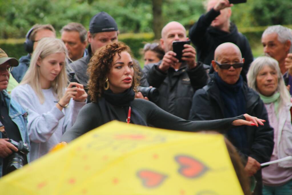 Demonstratie bij kantoor Facebook voor het vrije woord