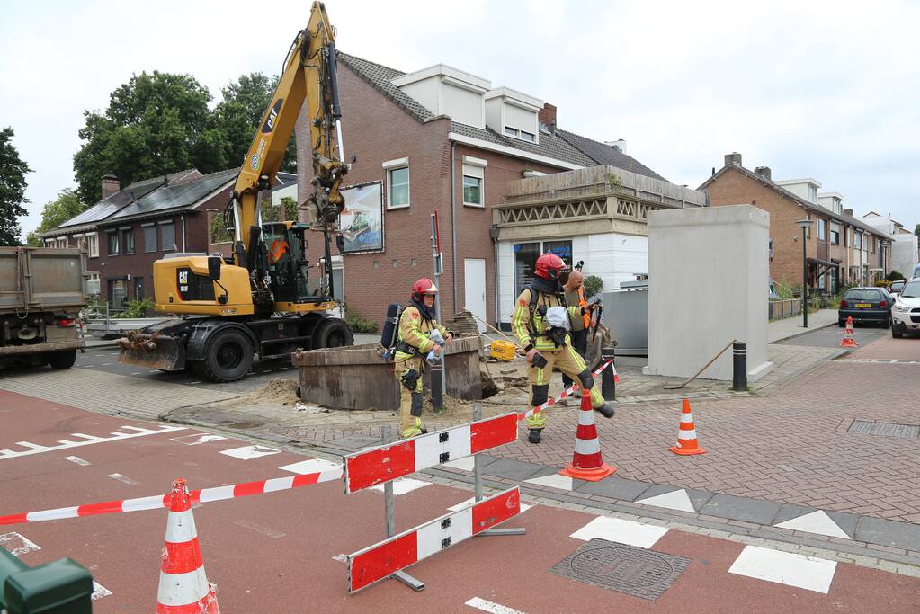 Gasleiding geraakt bij plaatsen ondergrondse glasbak