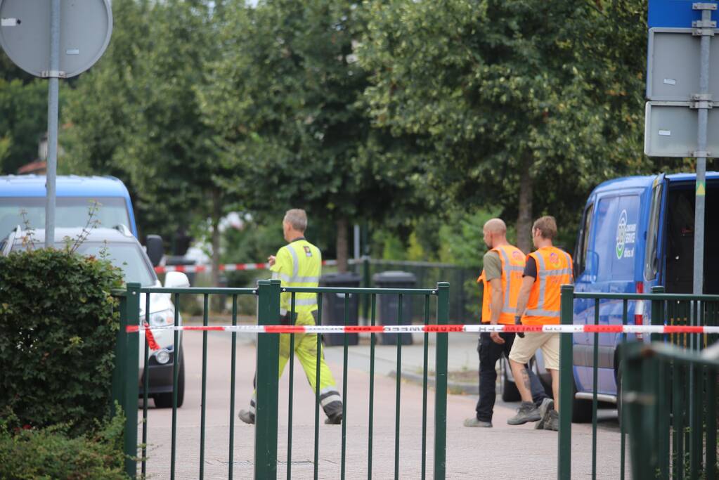 Gasleiding geraakt bij plaatsen ondergrondse glasbak