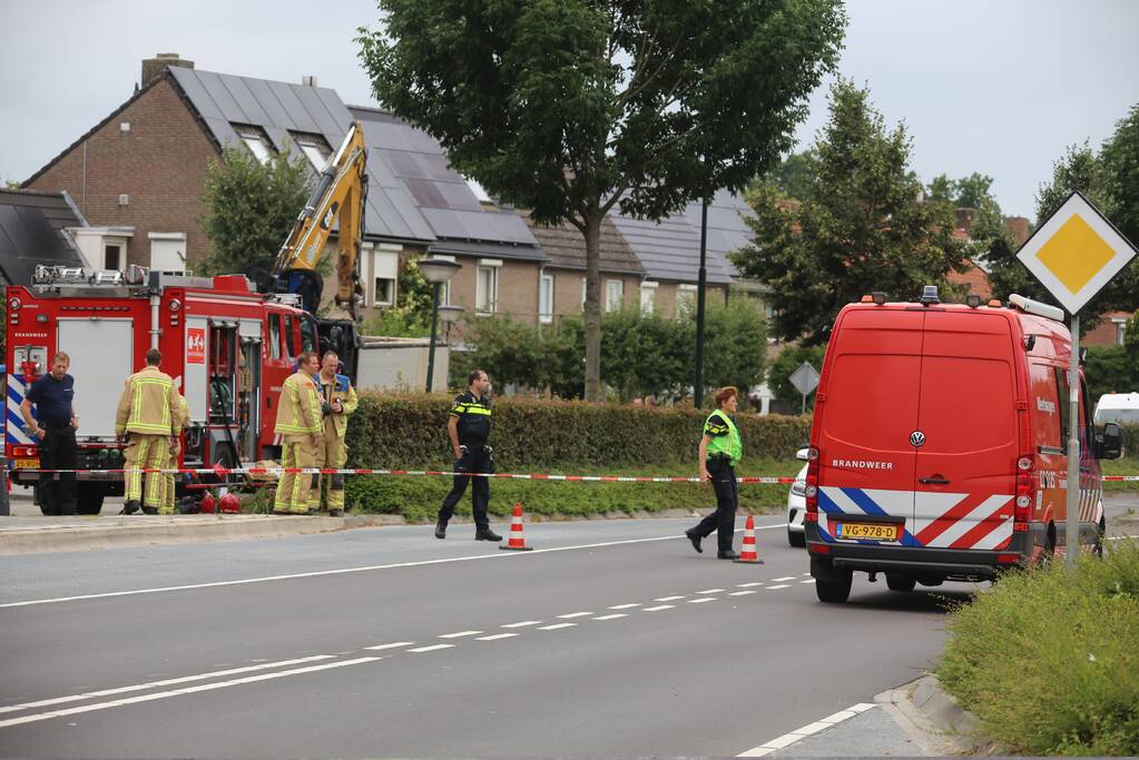 Gasleiding geraakt bij plaatsen ondergrondse glasbak
