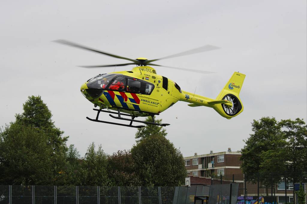 Traumahelikopter landt voor incident