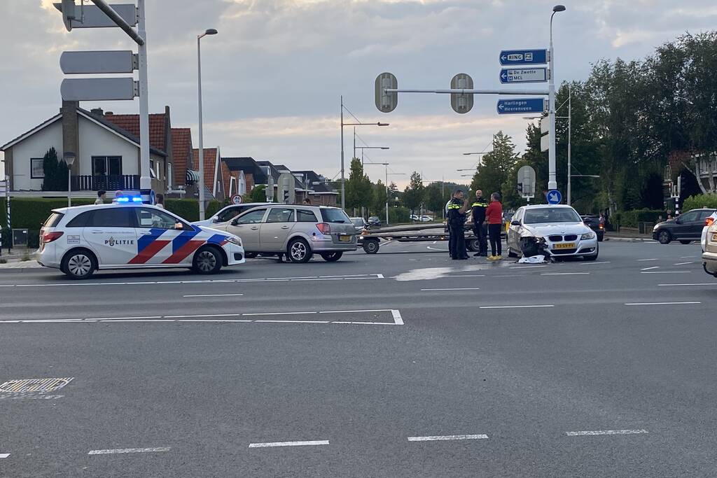 Schade aan personenauto's door botsing