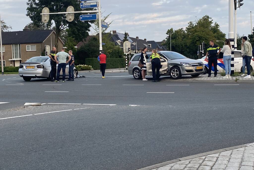 Schade aan personenauto's door botsing