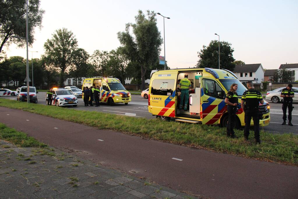 Auto belandt op kant bij ongeval