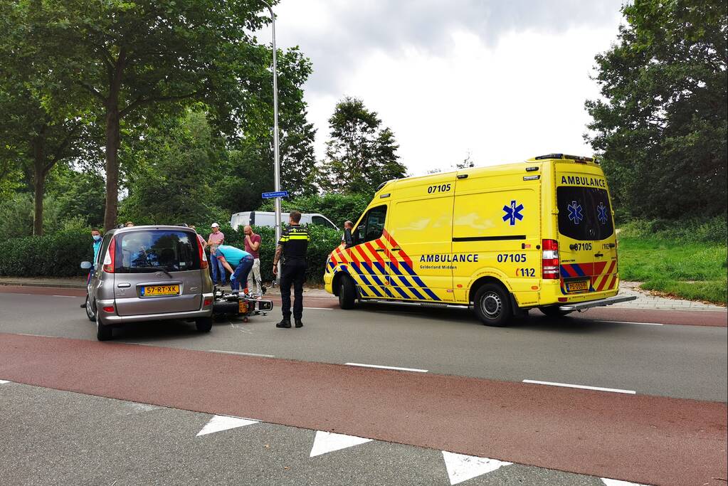 Motorrijder gewond na ongeval met personenauto