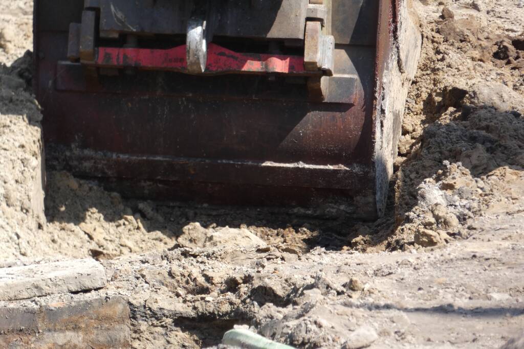 Gasleiding geraakt door werkzaamheden