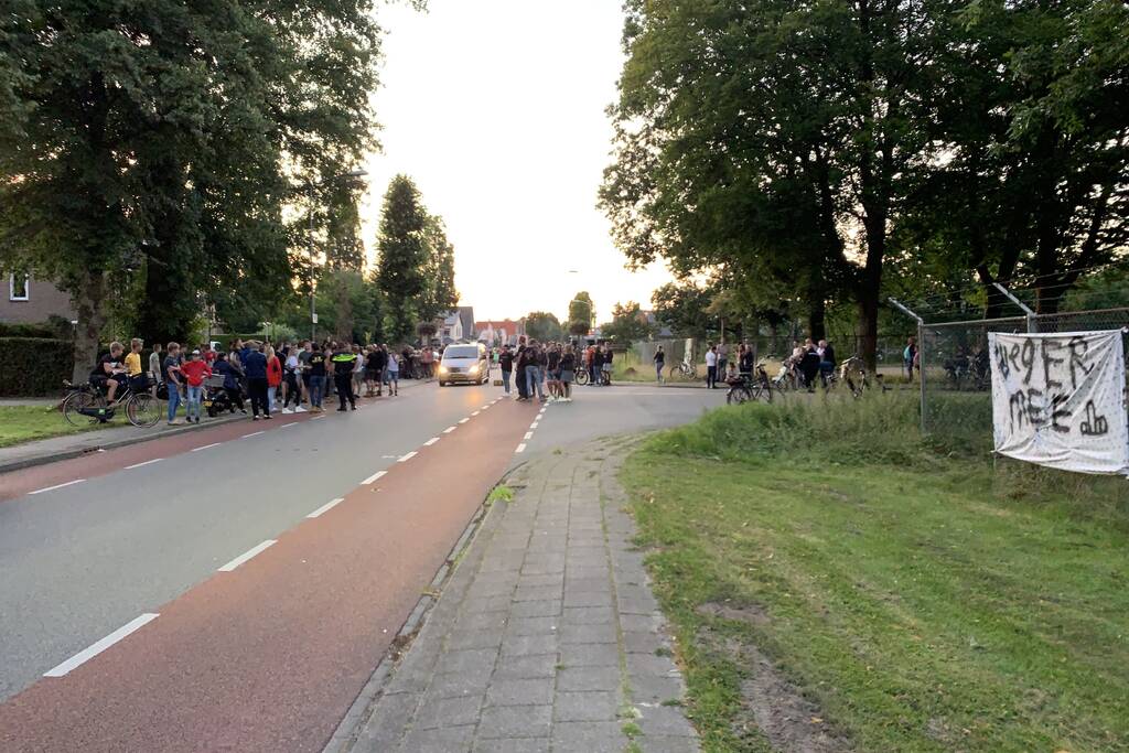 Demonstratie tegen vluchtelingen uit Afghanistan