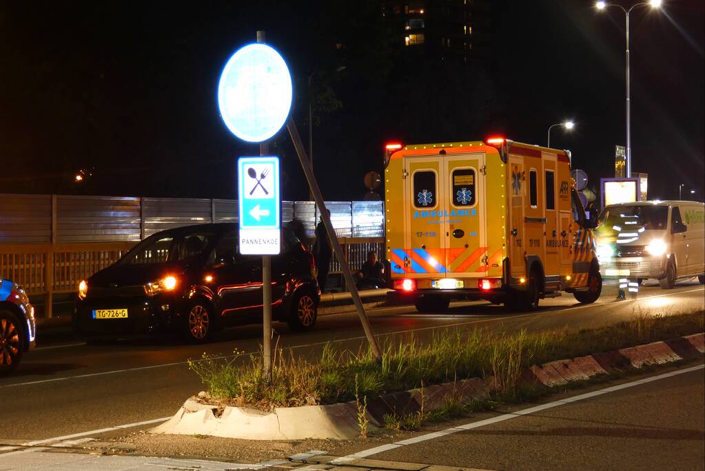 Verkeersopstopping door ongeval op Algerabrug