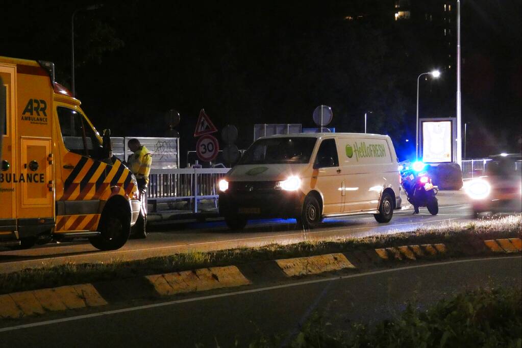 Verkeersopstopping door ongeval op Algerabrug