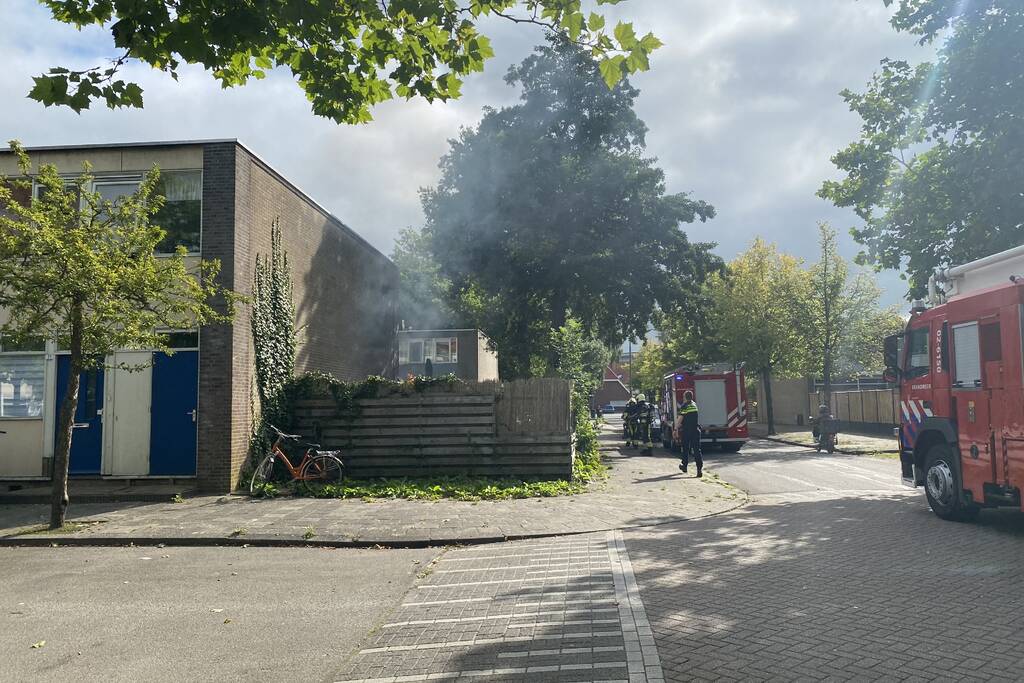 Woningbrand blijkt brandende vuurkorf